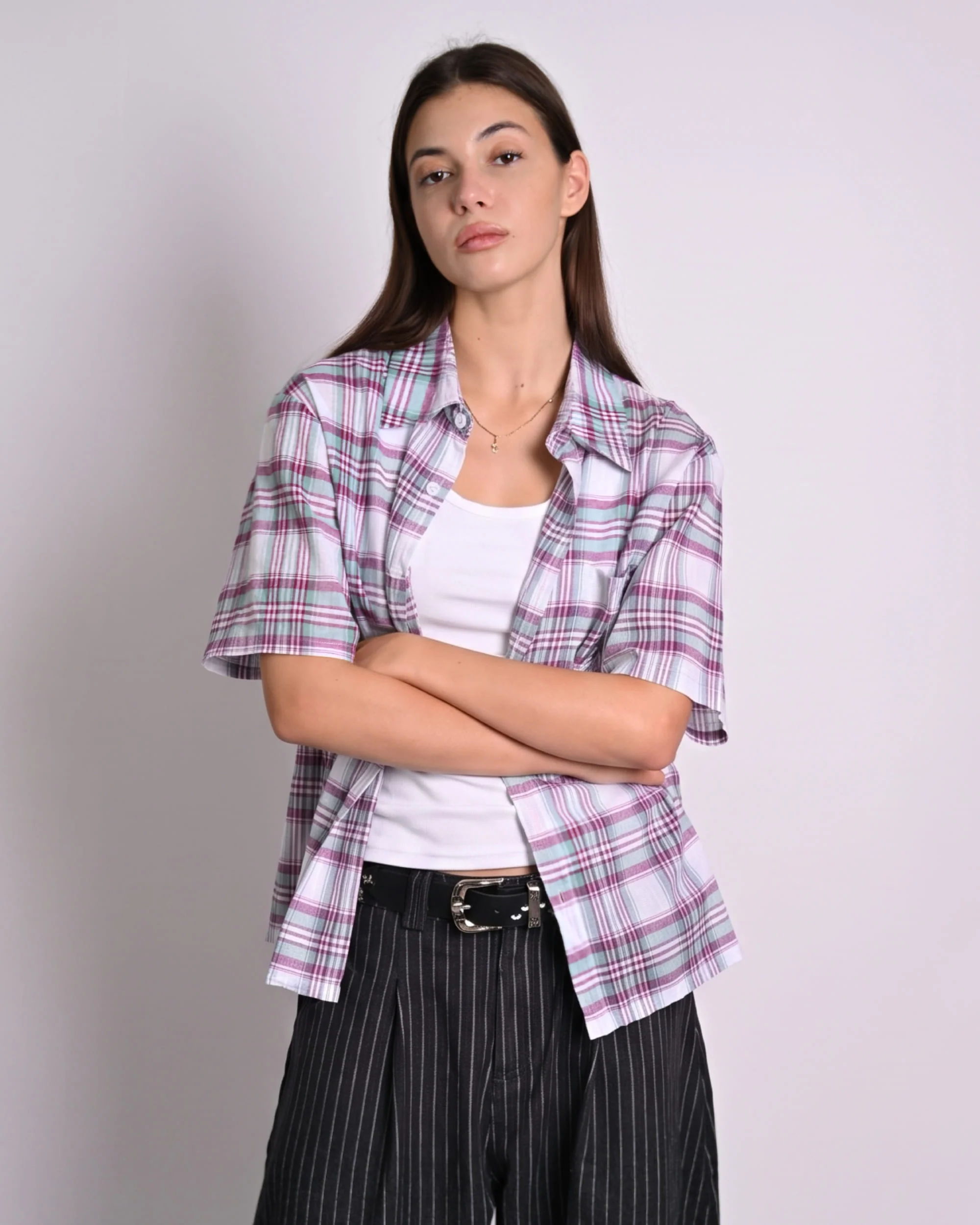 Aqua Star Plaid Shirt - Image 2