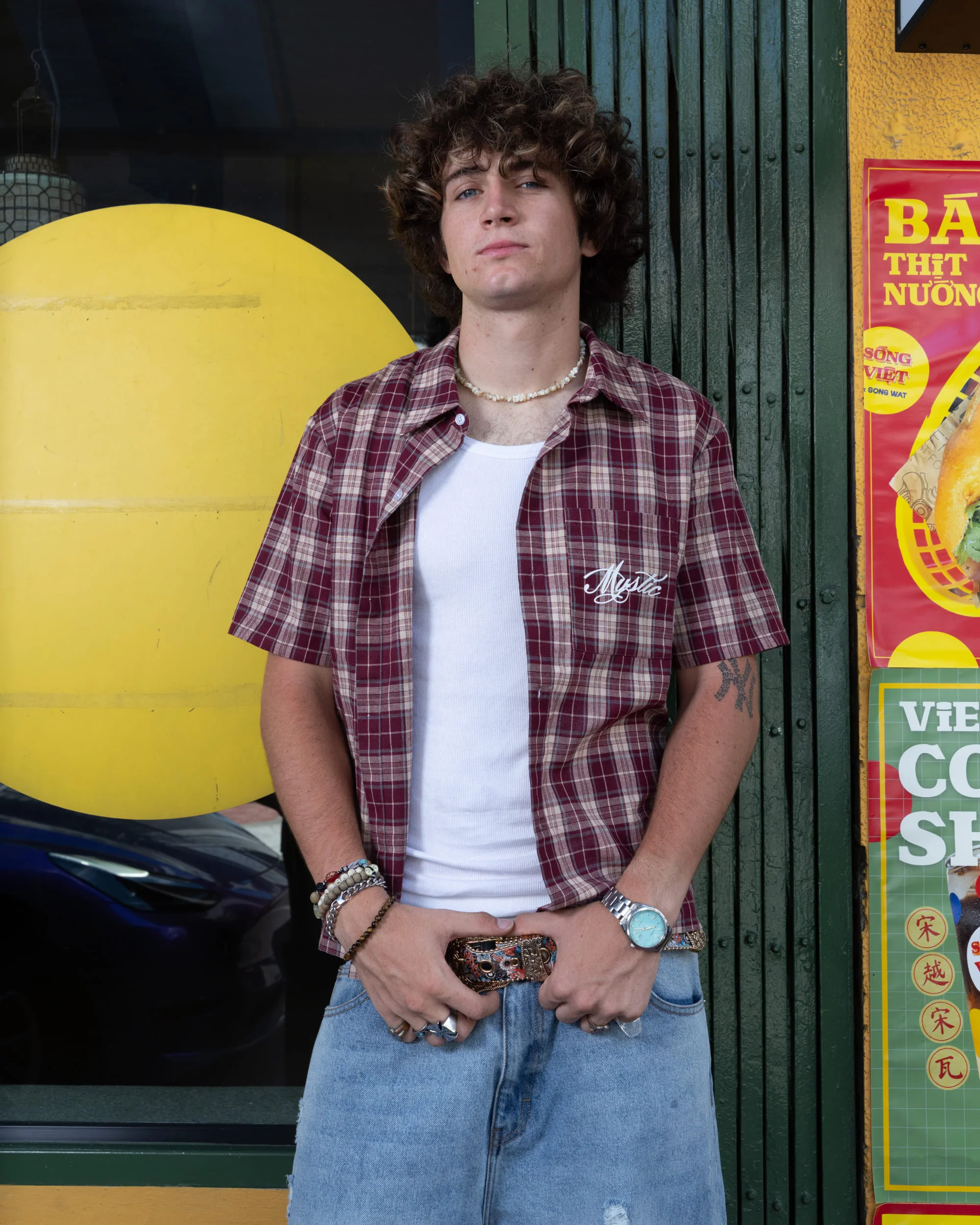 Crimson Star Plaid Shirt - Image 7