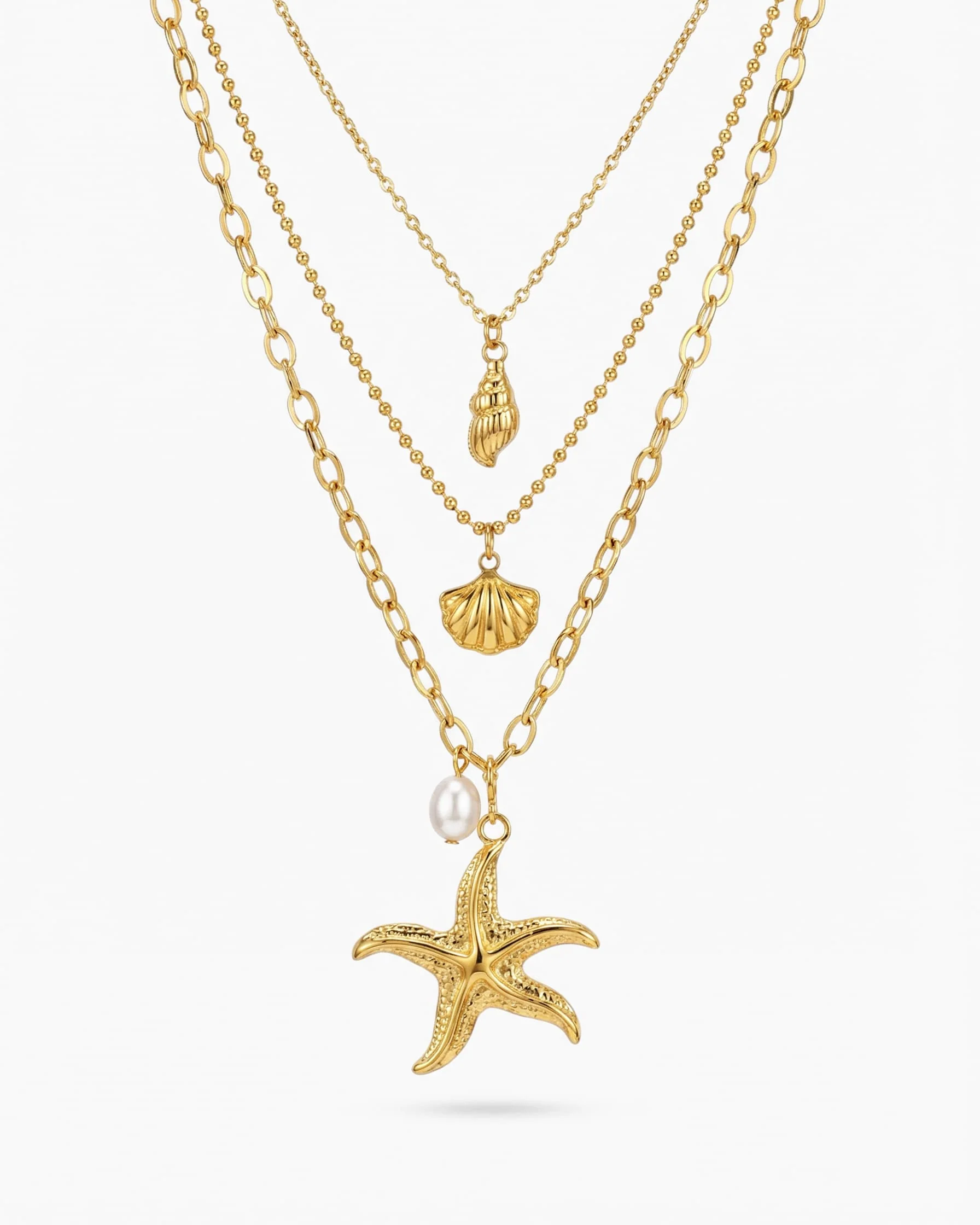 Gold Starfish Necklace