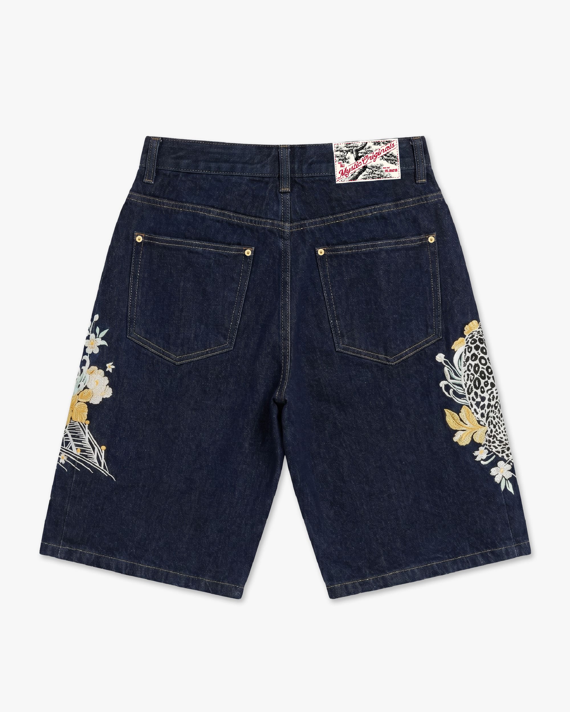 LeopardBloom Embroidered Shorts - Image 6