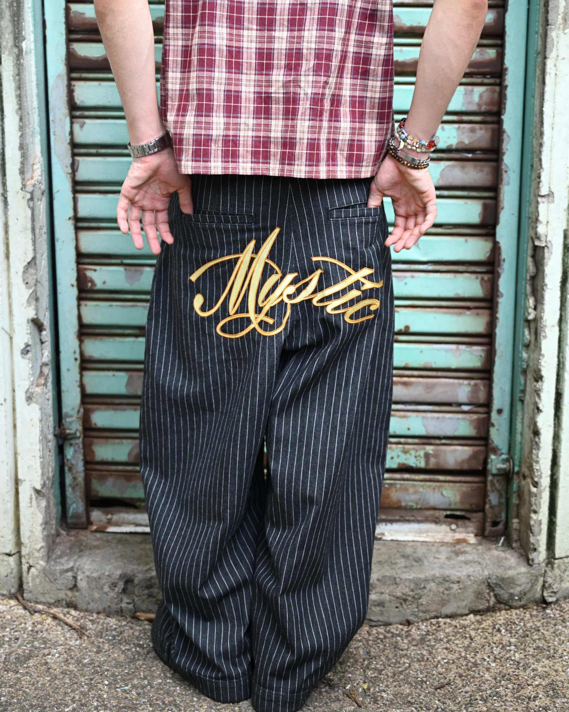 Mystic Pinstripe Baggy Pants - Image 10