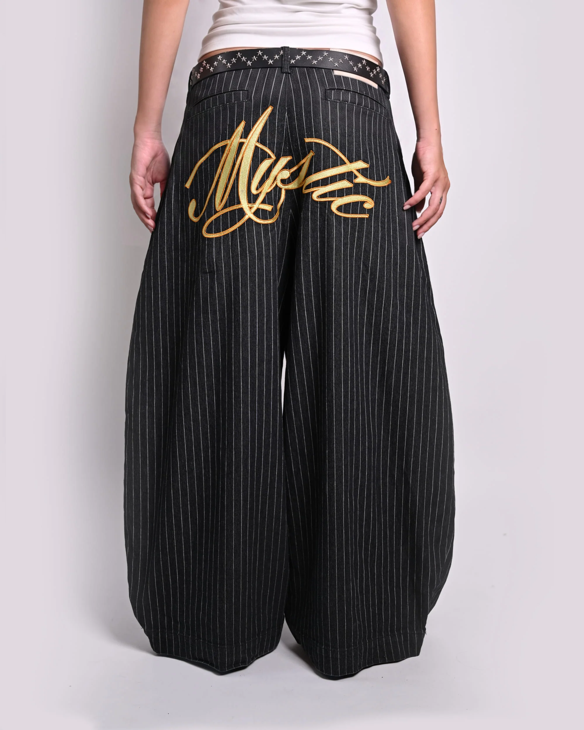 Mystic Pinstripe Baggy Pants - Image 4