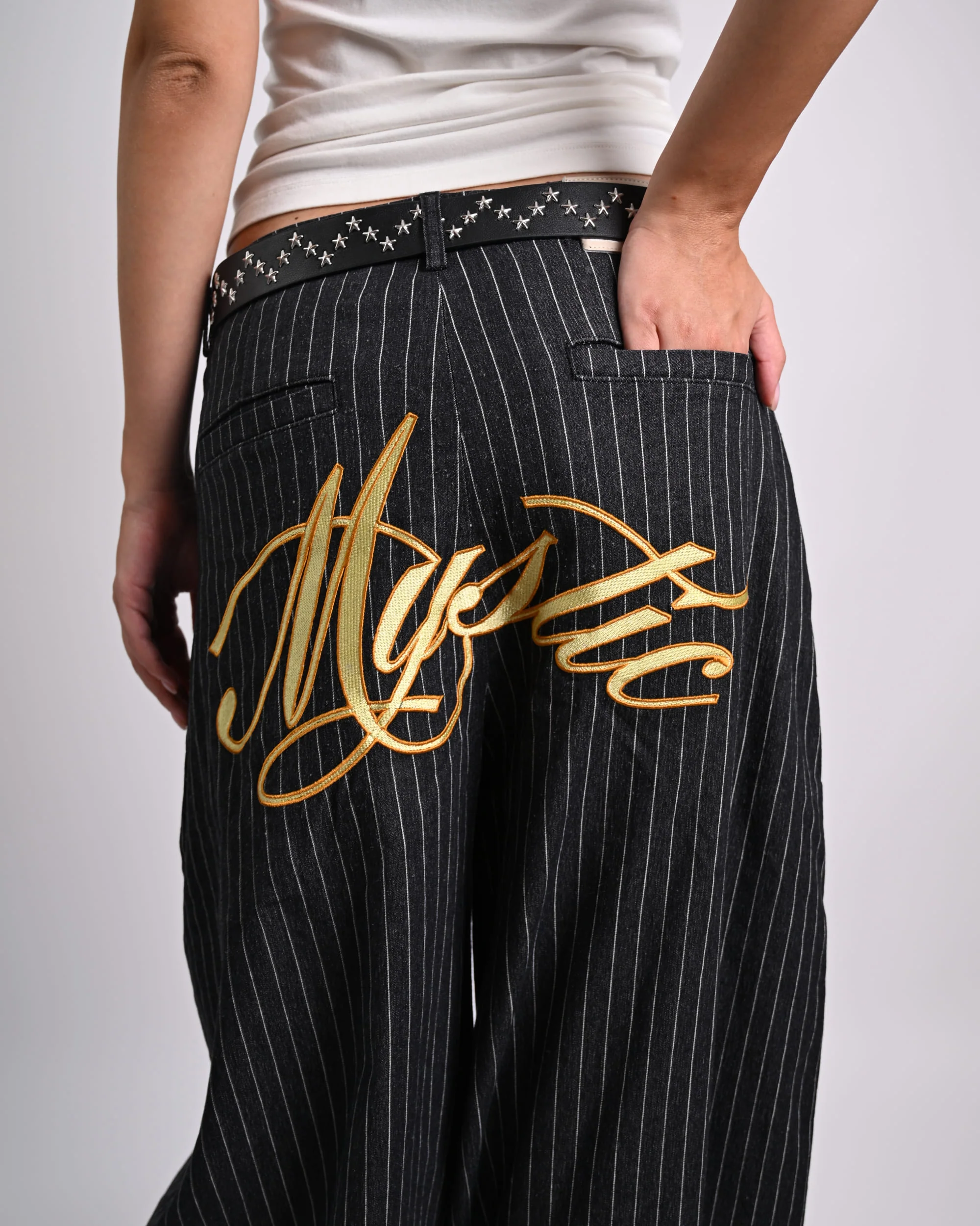 Mystic Pinstripe Baggy Pants - Image 5