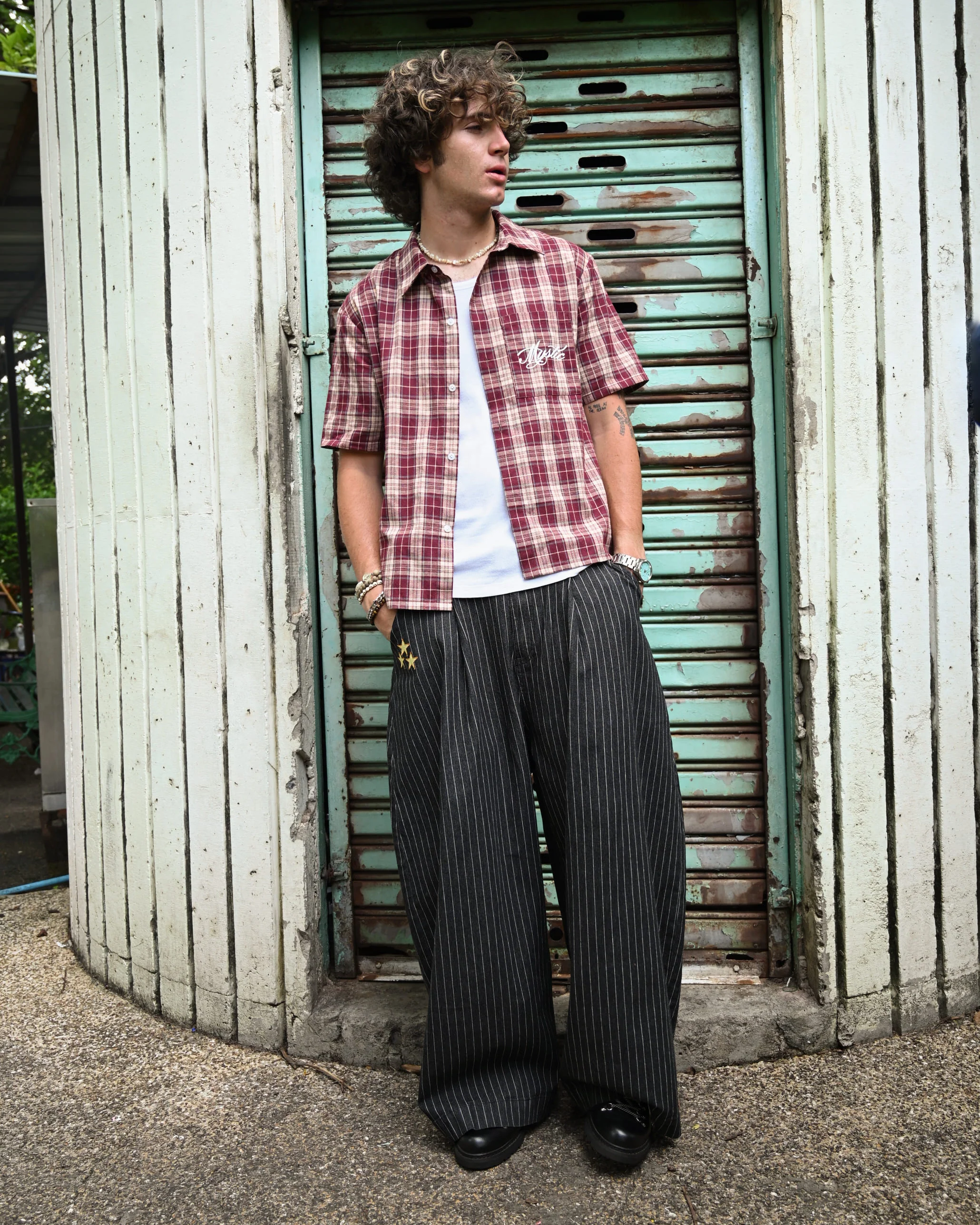 Mystic Pinstripe Baggy Pants - Image 8
