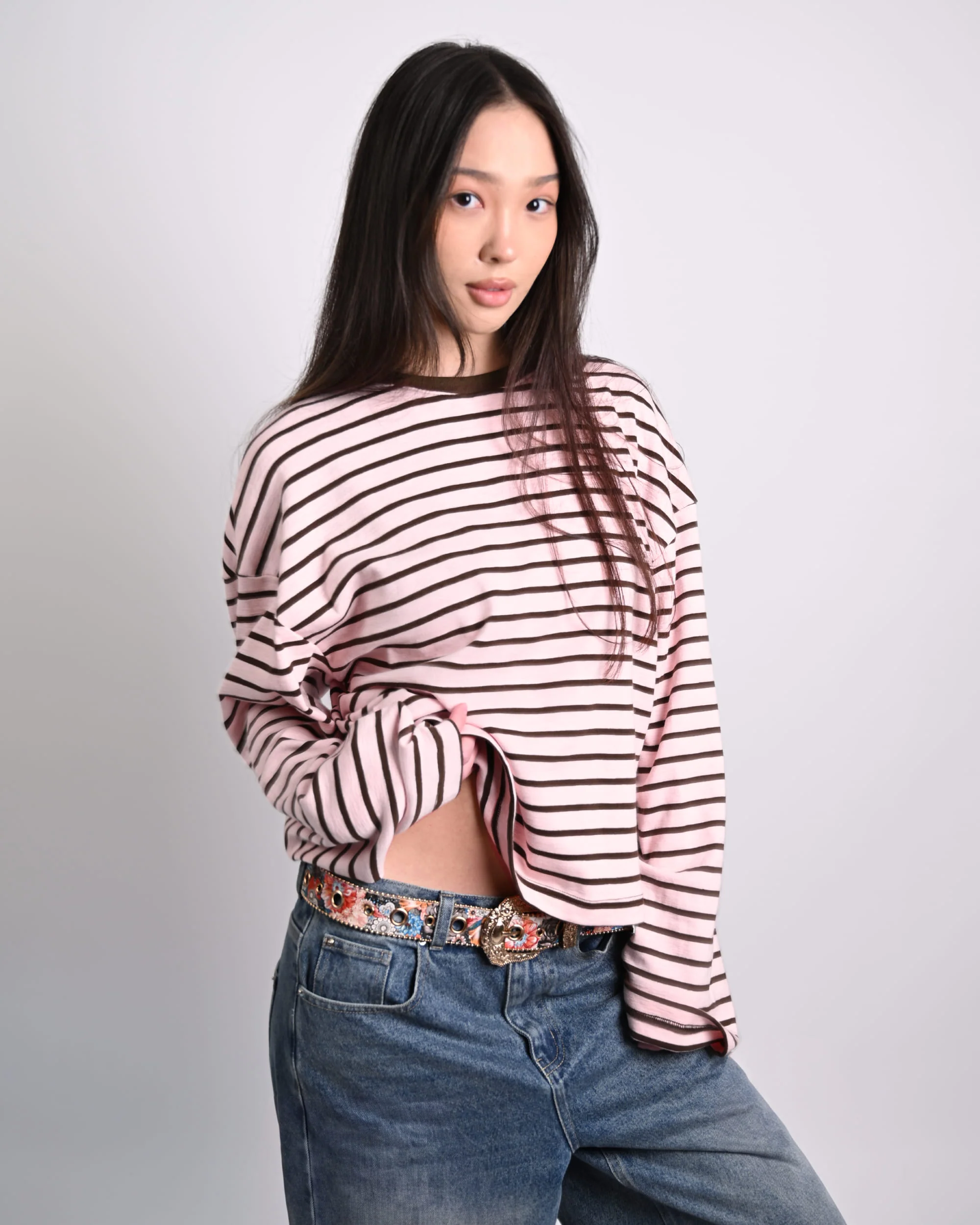 Pink Striped Longlseeve - Image 3