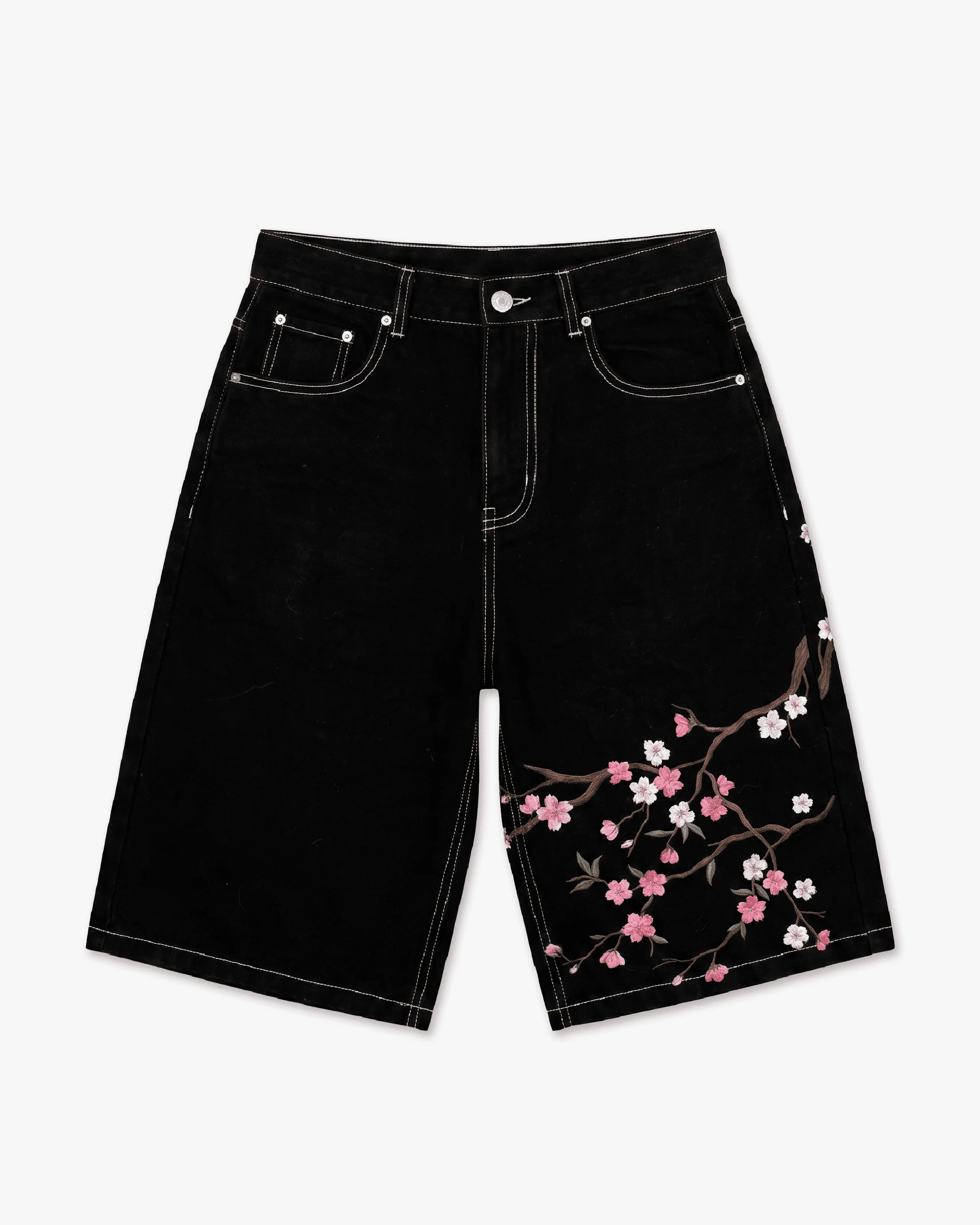 Sakura Tiger Embroidered Shorts - Image 4
