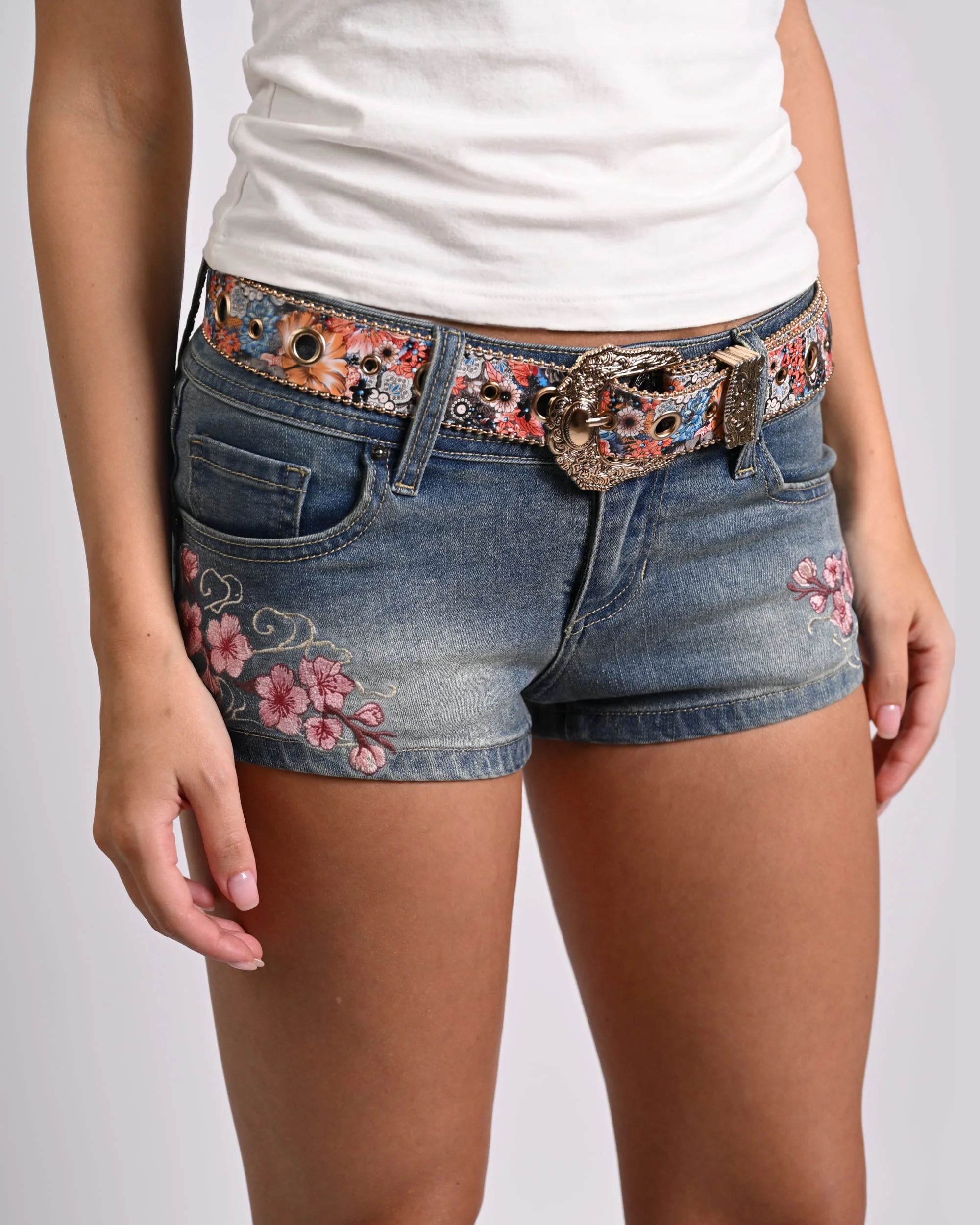 Tiger Blossom Mini Shorts - Image 4