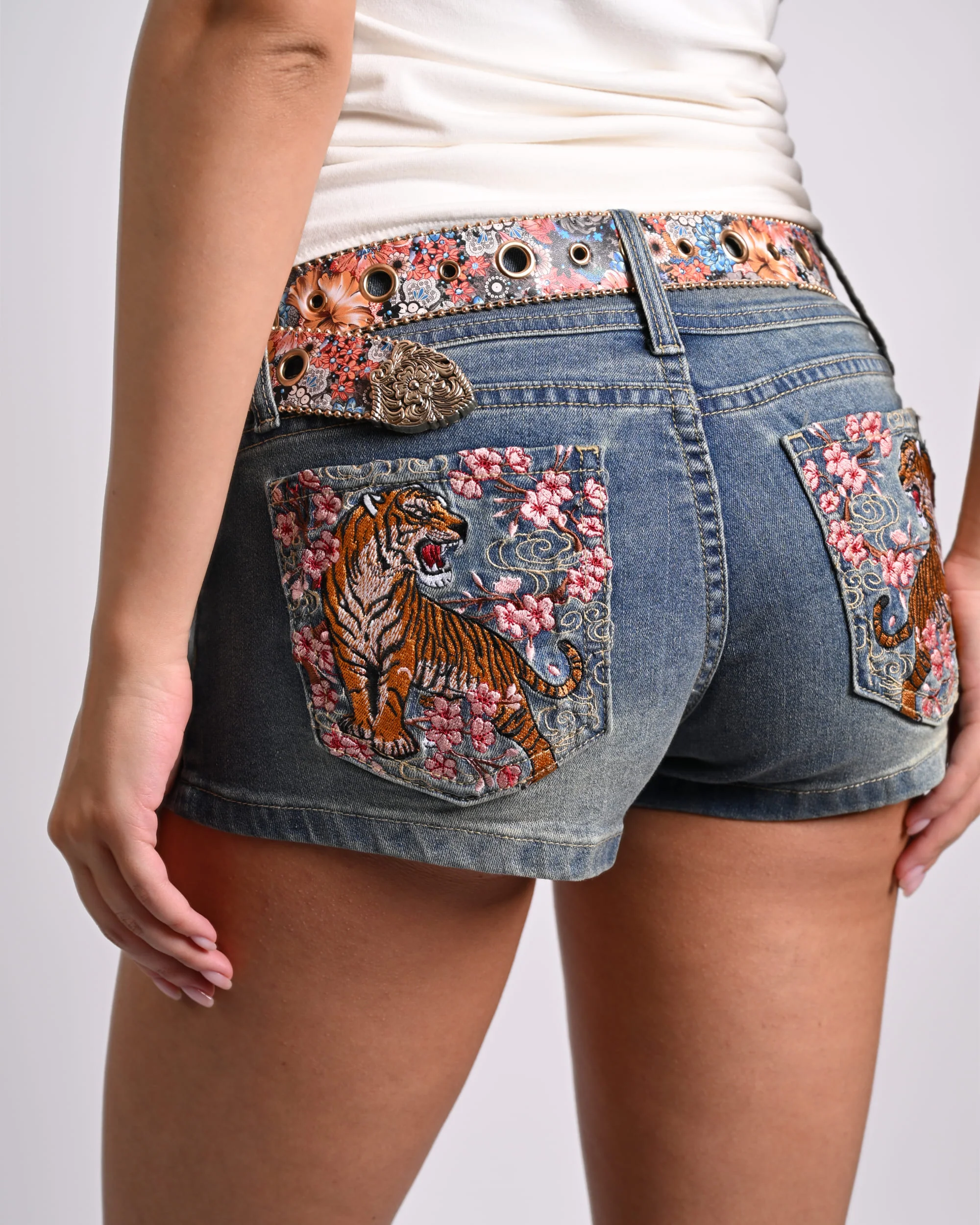 Tiger Blossom Mini Shorts - Image 9
