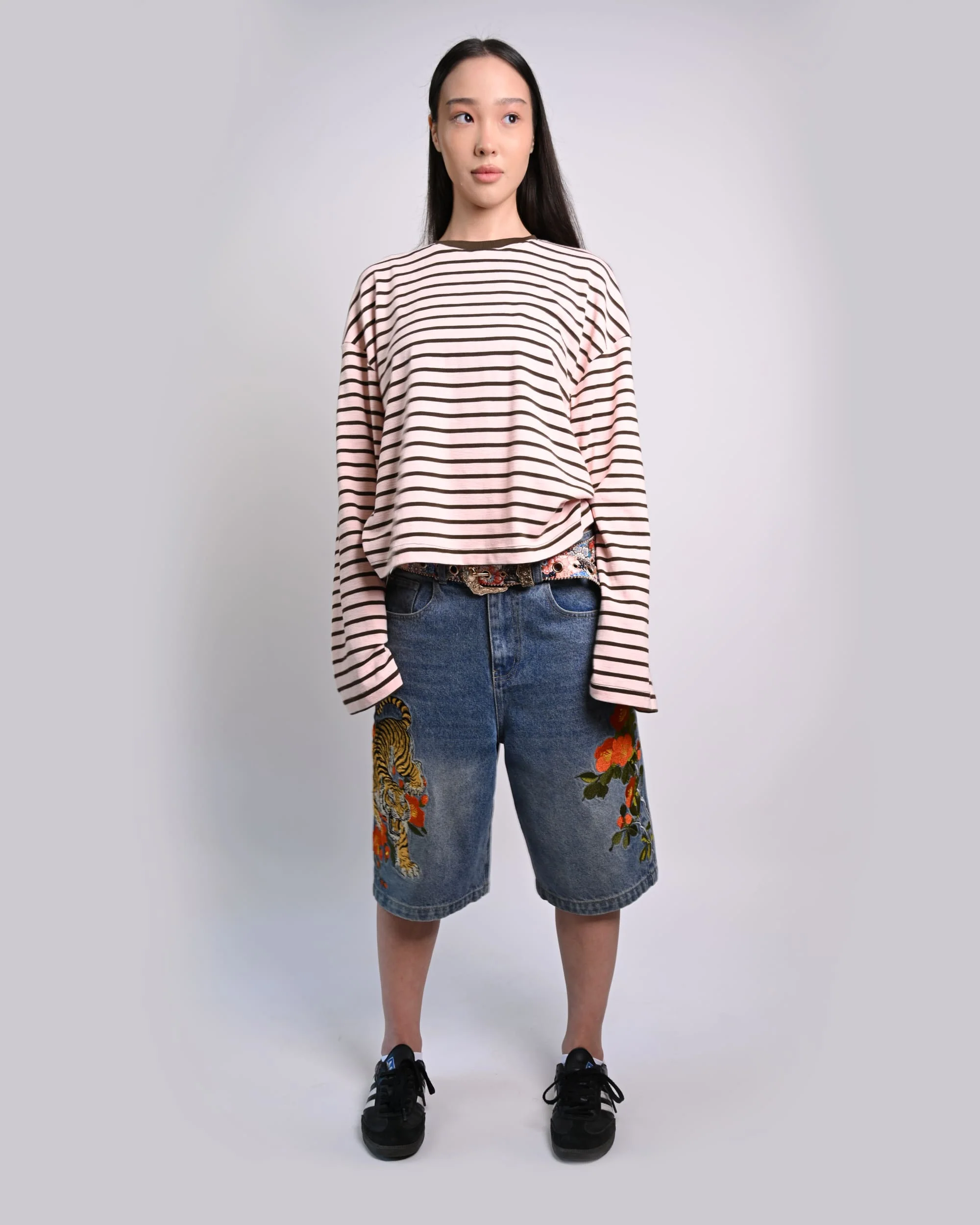 TigerBloom Embroidered Shorts - Image 5